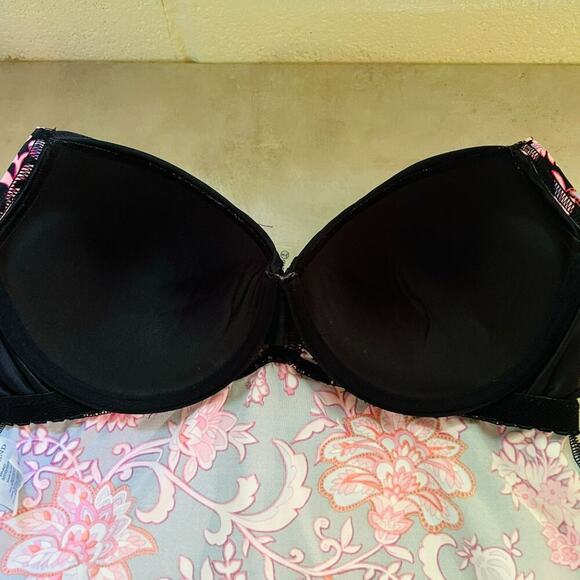 Lands End V-Neck Wrap Underwire Tankini Swimsuit Twilight Floral Size 32DD/34D - Picture 3 of 6